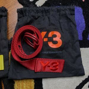 Y-3 Adidas Yohji Yomamoto Red Classic Logo Belt